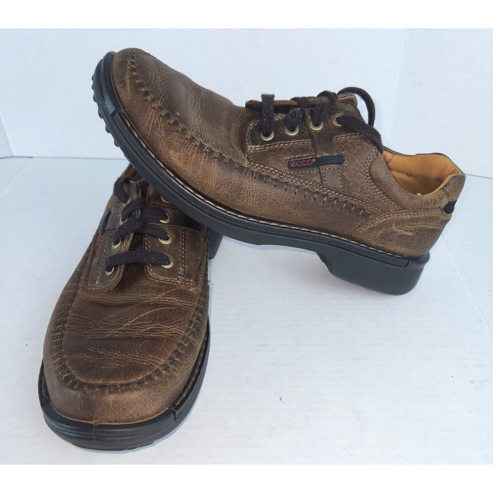 ECCO Seawalker Mens Brown Leather Lace Up Walking Shoes 43P37134 Size 43 9-9.5